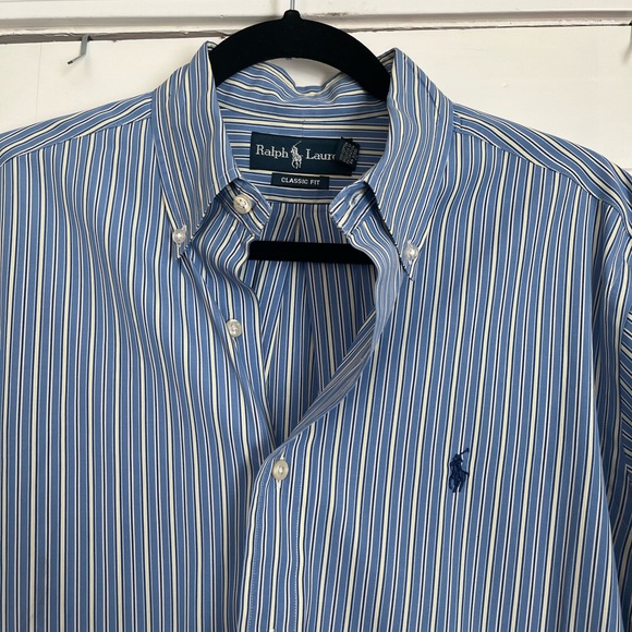 Ralph Lauren Classic Fit Long Sleeve Button Down Flannel Check Shirt Men's Size L / eaa495021